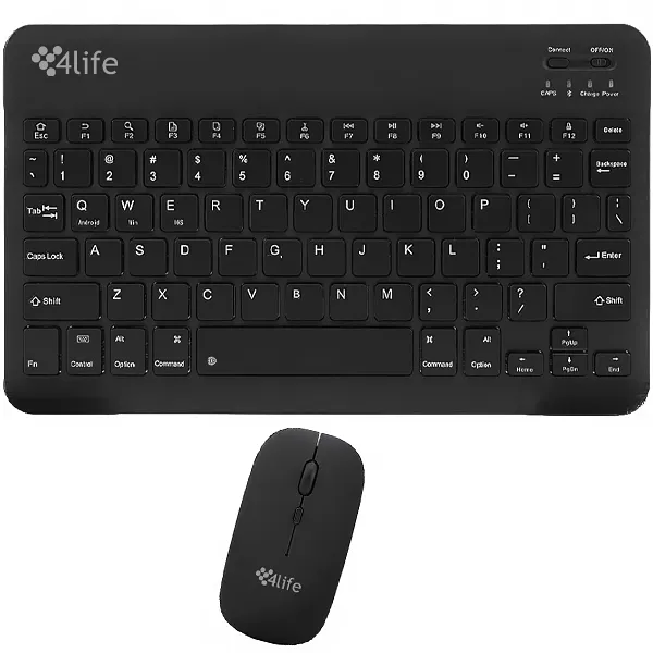 KIT TECLADO+MOUSE 4LIFE WIRELESS FL030BK BLACK
