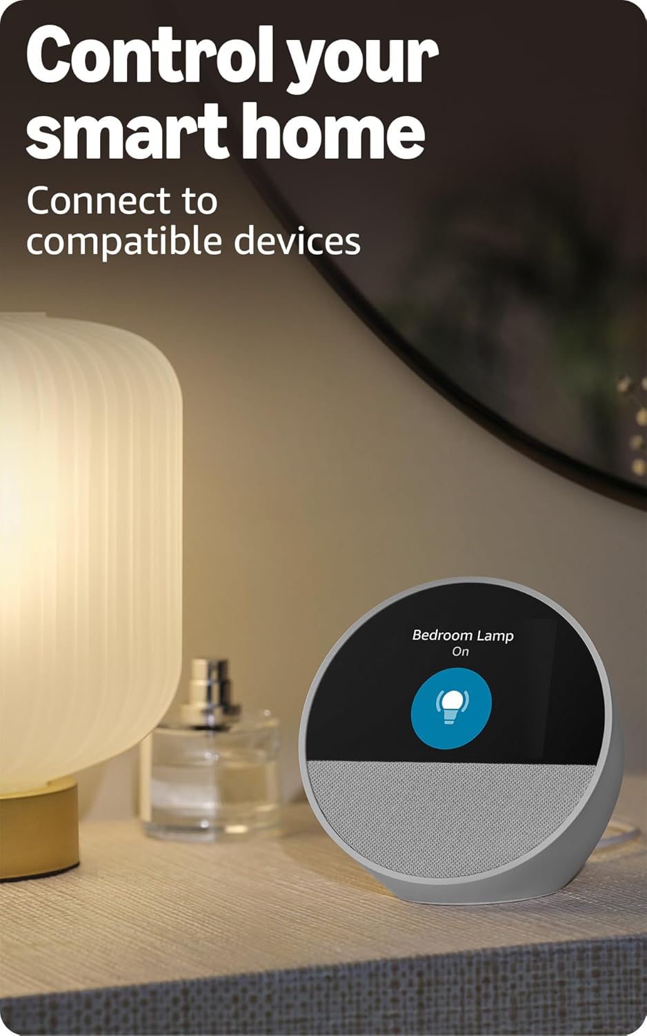 AMAZON ECHO SPOT SMART ALARM CLOCK WITH ALEXA BLACK